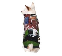 Dog Hoodie Dog Sweater Stylish Dog Clothes Print Pet Clothing Streetwear Sweatshirt Tracksuits Outfit for Dog Puppy-X-Small, Old Tractor Photo Farm