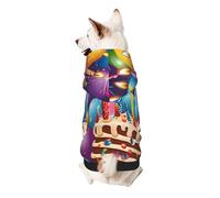 Dog Hoodie Dog Sweater Stylish Dog Clothes Print Pet Clothing Streetwear Sweatshirt Tracksuits Outfit for Dog Puppy-X-Large, Happy Birthday