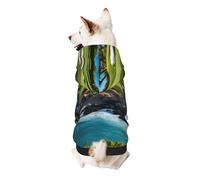 Dog Hoodie Dog Sweater Stylish Dog Clothes Print Pet Clothing Streetwear Sweatshirt Tracksuits Outfit for Dog Puppy-X-Small, Hawaii Beach Golf Course