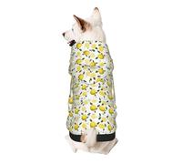 Dog Hoodie Dog Sweater Stylish Dog Clothes Print Pet Clothing Streetwear Sweatshirt Tracksuits Outfit for Dog Puppy-XX-Large, Fresh Tropical Lemons