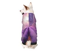 Dog Hoodie Dog Sweater Stylish Dog Clothes Print Pet Clothing Streetwear Sweatshirt Tracksuits Outfit for Dog Puppy-X-Large, Romantic Purple Lavender