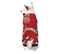 Dog Hoodie Dog Sweater Stylish Dog Clothes Print Pet Clothing Streetwear Sweatshirt Tracksuits Outfit for Dog Puppy-XX-Large, Christmas Magic