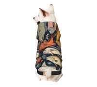 Dog Hoodie Dog Sweater Stylish Dog Clothes Print Pet Clothing Streetwear Sweatshirt Tracksuits Outfit for Dog Puppy-Medium, Fishing Bait