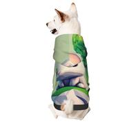 Dog Hoodie Fall Winter Cozy Pet Clothes for Outdoor Activities Cute Rabbit Anthropomorphic Tie Dye Pet Print