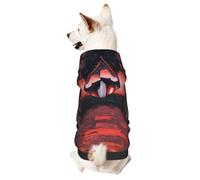 dog hoodie fall winter cozy pet clothes for outdoor activities devil warrior mask tie dye print hoodies for