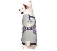 dog hoodie fall winter cozy pet clothes for outdoor activities numerical illustration symmetrical tie dye print pet