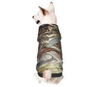Dog hoodie for fall and winter, cozy pet clothes for outdoor activities, money is everywhere with pet tie dye print