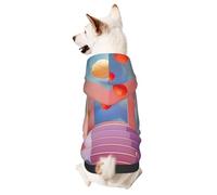 Dog Hoodie for Fall Winter Cozy Pet Clothes for Outdoor Activities Candy Land Style Tie Dye Print Pet Clothes