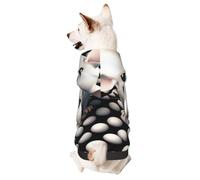 Dog Hoodie for Fall Winter Cozy Pet Clothes for Outdoor Activities Cute White Mouse Tie Dye Print Pet Clothes