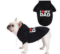 Dog Hoodie for Large Dogs (Medium, I Love My DAD)