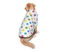 Dog Hoodie Pet Clothes Blue Polka Dot Pattern Printed Pet Sweaters with Hat, Soft Polyester Coat Pajamas Warm Cute Pet Winter Clothes Shirt, for Small Medium Large Dogs Cats.