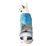 Dog Hoodie Pet Clothes Christmas Trees Printed Pet Sweaters with Hat, Soft Polyester Coat Pajamas Warm Cute Pet Winter Clothes Shirt, for Small Medium Large Dogs Cats.
