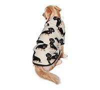 Dog Hoodie Pet Clothes Dachshund Dog Printed Pet Sweaters with Hat, Soft Polyester Coat Pajamas Warm Cute Pet Winter Clothes Shirt, for Small Medium Large Dogs Cats.