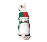 Dog Hoodie Pet Clothes Flag of Mexico Printed Pet Sweaters with Hat, Soft Polyester Coat Pajamas Warm Cute Pet Winter Clothes Shirt, for Small Medium Large Dogs Cats.