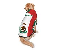 Dog Hoodie Pet Clothes Flag of Mexico Printed Pet Sweaters with Hat, Soft Polyester Coat Pajamas Warm Cute Pet Winter Clothes Shirt, for Small Medium Large Dogs Cats.