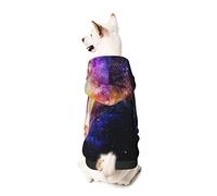 Dog Hoodie Pet Clothes Galaxy in The Universe Printed Pet Sweaters with Hat, Soft Polyester Coat Pajamas Warm Cute Pet Winter Clothes Shirt, for Small Medium Large Dogs Cats.