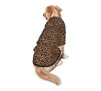Dog Hoodie Pet Clothes Leopard Patterned Wallpaper Printed Pet Sweaters with Hat, Soft Polyester Coat Pajamas Warm Cute Pet Winter Clothes Shirt, for Small Medium Large Dogs Cats.