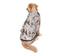 Dog Hoodie Pet Clothes Oodles of Poodles Printed Pet Sweaters with Hat, Soft Polyester Coat Pajamas Warm Cute Pet Winter Clothes Shirt, for Small Medium Large Dogs Cats.