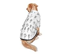 Dog Hoodie Pet Clothes Sign Language Alphabet Printed Pet Sweaters with Hat, Soft Polyester Coat Pajamas Warm Cute Pet Winter Clothes Shirt, for Small Medium Large Dogs Cats.