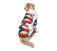 Dog Hoodie Pet Clothes Tree of Life with Puerto Rican Flag Printed Pet Sweaters with Hat, Soft Polyester Coat Pajamas Warm Cute Pet Winter Clothes Shirt, for Small Medium Large Dogs Cats.