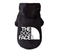 Dog Hoodie Pet Clothes Winter Thick French Bulldog Puppy Sweater Coat Dog Warm Clothes Small Medium Dog Chihuahua-DF-Black,3XL (8-10KG)