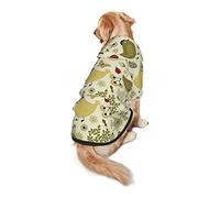 Dog Hoodie Pet Clothes Yellow Leaves Chicken Printed Pet Sweaters with Hat, Soft Polyester Coat Pajamas Warm Cute Pet Winter Clothes Shirt, for Small Medium Large Dogs Cats.