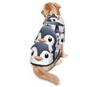 Dog Hoodie Soft Dog Clothes Cold Weather Sweaters for Medium Large Dogs | Cute Penguin Dog Hooded Sweatshirt With Leash Hole Lightweight Pullover Coat Fashion Pet Clothes
