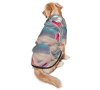 Dog Hoodie Soft Dog Clothes Cold Weather Sweaters for Medium Large Dogs | Glass Heart Shape Dog Hooded Sweatshirt With Leash Hole Lightweight Pullover Coat Fashion Pet Clothes
