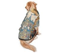Dog Hoodie Soft Dog Clothes Cold Weather Sweaters for Medium Large Dogs | London Impression Dog Hooded Sweatshirt With Leash Hole Lightweight Pullover Coat Fashion Pet Clothes