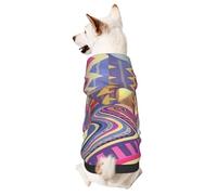 Dog Hoodie Sweatshirt Fall Winter Cozy Pet Clothes for Outdoor Activities The Psychedelic Runner Tie Dye Print Pet Clothes