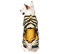Dog Hoodie Sweatshirt Fall Winter Cozy Pet Clothes for Outdoor Activities Tiger Silhouette Tie Dye Print Pet Clothes
