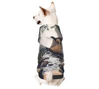 Dog Hoodie Sweatshirt for Fall and Winter, Cozy Pet Clothes for Outdoor Activities, A Huge owl Tie Dye Print Pets wear Hoodies