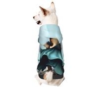 Dog Hoodie Sweatshirt for Fall and Winter, Cozy Pet Clothes for Outdoor Activities, A Pomeranian Wearing a Gorgeous Dress Tie Dye Print Pets wear Hoodies