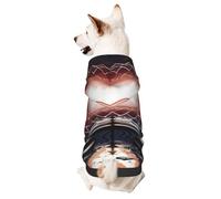 Dog Hoodie Sweatshirt for Fall and Winter, Cozy Pet Clothes for Outdoor Activities, Abstract Hollow Landscape Tie Dye Print Pets wear Hoodies