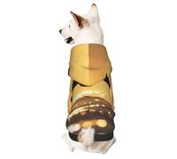 Dog Hoodie Sweatshirt for Fall and Winter, Cozy Pet Clothes for Outdoor Activities, Backlight Golden Moment, Dolphins Jumping Tie Dye Print Pets wear Hoodies