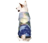 Dog Hoodie Sweatshirt for Fall and Winter, Cozy Pet Clothes for Outdoor Activities, Boreal Forest Tie Dye Print Pets wear Hoodies