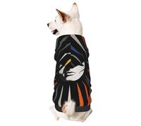 Dog Hoodie Sweatshirt for Fall and Winter, Cozy Pet Clothes for Outdoor Activities, Circus Background, Retro Futurism Tie Dye Print Pets wear Hoodies