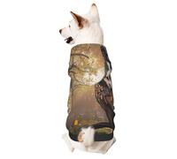 Dog Hoodie Sweatshirt for Fall and Winter, Cozy Pet Clothes for Outdoor Activities, Cute Owl Tie Dye Print Pets wear Hoodies
