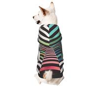 Dog Hoodie Sweatshirt for Fall and Winter, Cozy Pet Clothes for Outdoor Activities, Dangerous Stripes Tie Dye Print Pets wear Hoodies