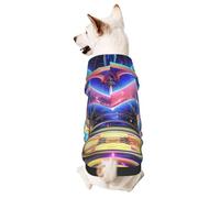 Dog Hoodie Sweatshirt for Fall and Winter, Cozy Pet Clothes for Outdoor Activities, Dreamy and Psychedelic Anime Tie Dye Print Pets wear Hoodies