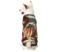 Dog Hoodie Sweatshirt for Fall and Winter, Cozy Pet Clothes for Outdoor Activities, Fantasy Art Fire Dragon Tie Dye Print Pets wear Hoodies