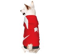 Dog Hoodie Sweatshirt for Fall and Winter, Cozy Pet Clothes for Outdoor Activities, Flag of Turkey Tie Dye Print Pets wear Hoodies