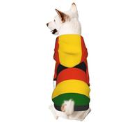 Dog Hoodie Sweatshirt for Fall and Winter, Cozy Pet Clothes for Outdoor Activities, Flag of Zimbabwe Tie Dye Print Pets wear Hoodies