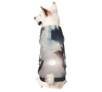 Dog Hoodie Sweatshirt for Fall and Winter, Cozy Pet Clothes for Outdoor Activities, Floating Tree Tie Dye Print Pets wear Hoodies