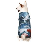 Dog Hoodie Sweatshirt for Fall and Winter, Cozy Pet Clothes for Outdoor Activities, Ghost World Tie Dye Print Pets wear Hoodies