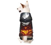 Dog Hoodie Sweatshirt for Fall and Winter, Cozy Pet Clothes for Outdoor Activities, Hell Background Tie Dye Print Pets wear Hoodies