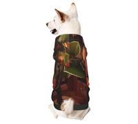 Dog Hoodie Sweatshirt for Fall and Winter, Cozy Pet Clothes for Outdoor Activities, in The Castle, There are Apple Trees Tie Dye Print Pets wear Hoodies