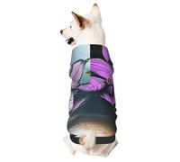 Dog Hoodie Sweatshirt for Fall and Winter, Cozy Pet Clothes for Outdoor Activities, Lotus Flowers, Urban Ruins Tie Dye Print Pets wear Hoodies