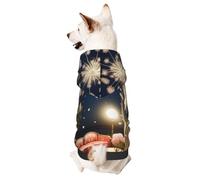 Dog Hoodie Sweatshirt for Fall and Winter, Cozy Pet Clothes for Outdoor Activities, Luminous Dandelion Seeds Tie Dye Print Pets wear Hoodies