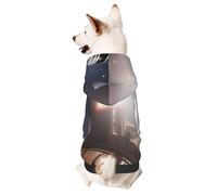 Dog Hoodie Sweatshirt for Fall and Winter, Cozy Pet Clothes for Outdoor Activities, Miracle Dome Halo Tie Dye Print Pets wear Hoodies